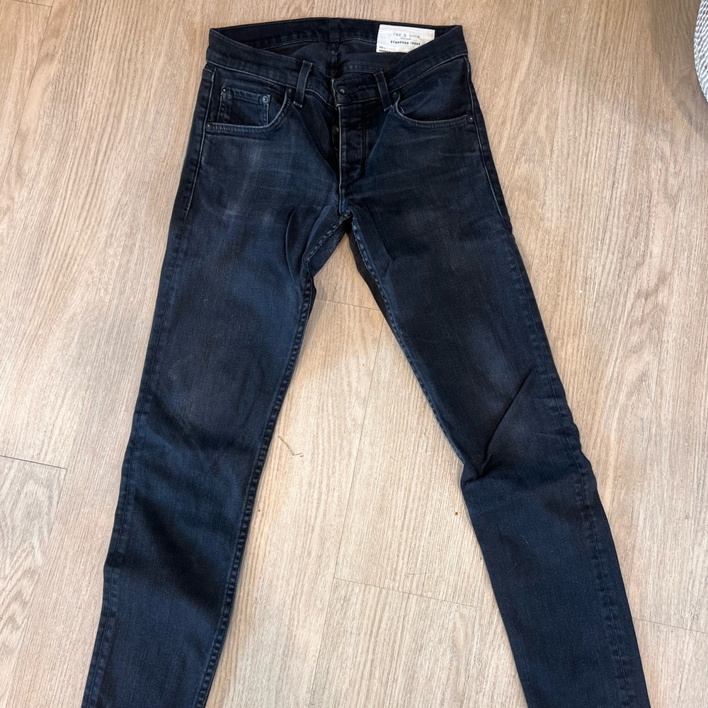 rag & bone Men's Dark Wash Skinny Jeans